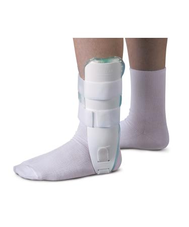 Medline Air and Foam Stirrup Ankle Splints Adjustable Compression Universal Fit Hook-and-Loop Straps Fits Right or Left Ankle 1 Each
