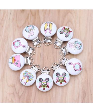 Vivitoch Wooden Pacifier Clip - 5 Pack Stylish Patterns Safe & Durable for Baby | International Shipping - Buy Online on GoSupps.com