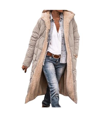 Hanxiulin fleece jacket plush jacket cuddly jacket ladies wool coat down jacket Coat jacket coat windproof bladder fleece jacket jacket khaki l