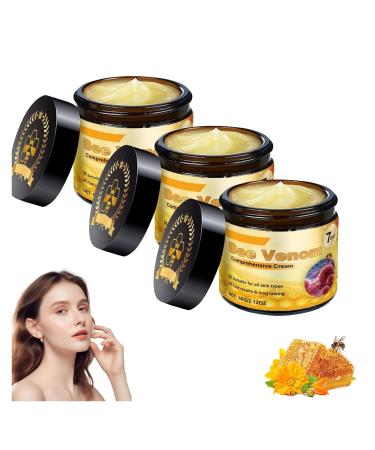 Bee Venom Complex Cream Professional Bee Venom Skin Treatment Cream Punishing & Wrinkle Reducing Deeply Nourishing Natural Moisturizing Cream For All Skin Types 3pcs