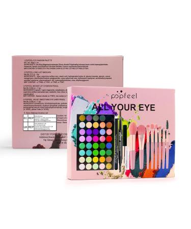 VolksRose 40-Color Eyeshadow Makeup Kit for Women & Teen Girls | Complete Eye Makeup Gift Set with Mascara Eyeliner & Brushes International Shipping Available - Buy Online on GoSupps.com