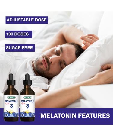 Liquid Melatonin Sleep Aid Maximum Absorption - Great Taste - Vegan GMO-Free - Gluten Free Sugar Free- Made in Canada - 2 Pack - (2x50 ml) 50 ml (Pack of 2) - Buy Online on GoSupps.com