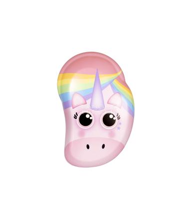 Tangle Teezer |The Original Mini Detangling Hairbrush | Palm Size Perfect for Kids & Travelling | Ideal for Wet & Dry Hair |Reduces Flyaways | Rainbow The Unicorn Rainbow The Unicorn 1 Count (Pack of 1)