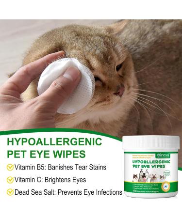150 Pre-Soaked Cotton Pads for Dogs & Cats | Tear Stain Remover Towels | Eye Dirt & Infection Prevention - Buy Online on GoSupps.com