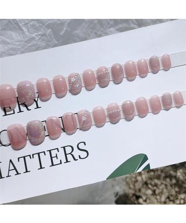 Press on Nails Short Fake Nails 24Pcs Shiny Rainbow False fingernail with Self-Adhesive Jelly Nail Glue Tabs Press On False Nails - Buy Online on GoSupps.com
