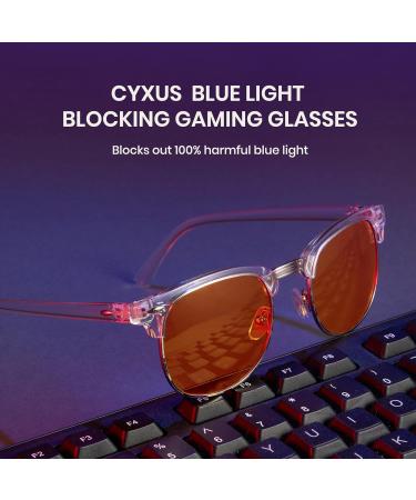 Cyxus Orange Blue Light Blocking Glasses for Men & Women | Reduce Eye Strain & Sleep Better | Gaming Glasses 8056Z76 with Amber Lens - Buy Online on GoSupps.com