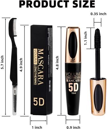 Red Mascara Waterproof Voluminous Colored Mascara Smudge-proof Color Tubing Mascara Volume and Length Longlasting Lengthening Fast Dry 5D Thick Fiber Cat Eye Mascara for Women Makeup Party Stage Use - Buy Online on GoSupps.com