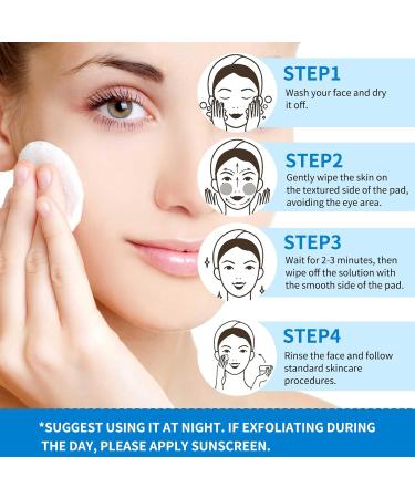 Glycolic Acid Pads 2PCS 10% Advanced Pure Glycolic Acid & 2% Salicylic Acid Exfoliating Peel 80 Pads for Face with Deep Cleaning Effect Reduces Blackheads Keeps Skin Smooth - Buy Online on GoSupps.com