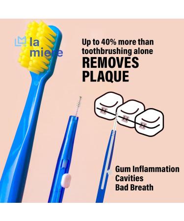 V-Shaped & U-Shaped Orthodontic Toothbrush Set (8 pcs) - Soft Bristle with Telescopic Intertooth Brush | Best for Braces | International Shipping Available - Buy Online on GoSupps.com