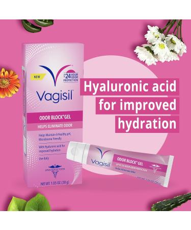 Vagisil Odor Block Gel with Hyaluronic Acid - Gynecologist Tested Hypoallergenic 1.05 Oz | International Shipping Available - Buy Online on GoSupps.com