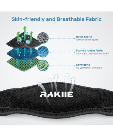 Rakiie Ellenbogen-Bandage for Tendonitis | Adjustable Tennis & Golfer's Elbow Support for Men & Women - Blue - Buy Online on GoSupps.com