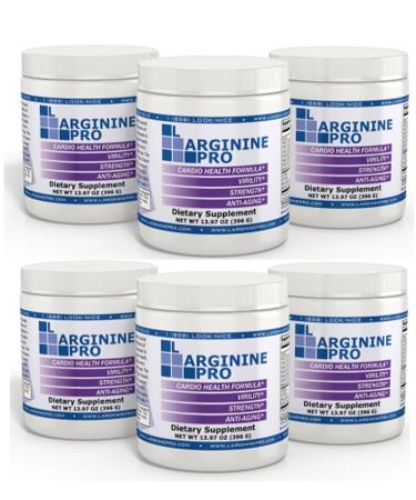L-arginine Pro, L-arginine Supplement - 5,500mg of L-arginine Plus 1,100mg L-Citrulline Grapeberry 13.97 Ounce (Pack of 6)