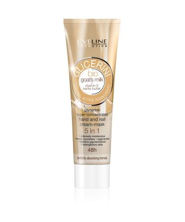Eveline Glycerine 5 in 1 Organic Hand Cream Mask with Goat s Milk and Vitamin E 100 ml