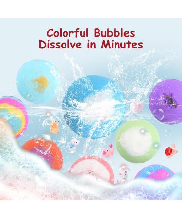 Granvoo 12-Piece Swimming Bombs Gift Set | Surprise Toys Inside | Organic Foam Bath Bombs for Kids | Perfect Bubble Bath Birthday Present for Girls & Boys - Buy Online on GoSupps.com