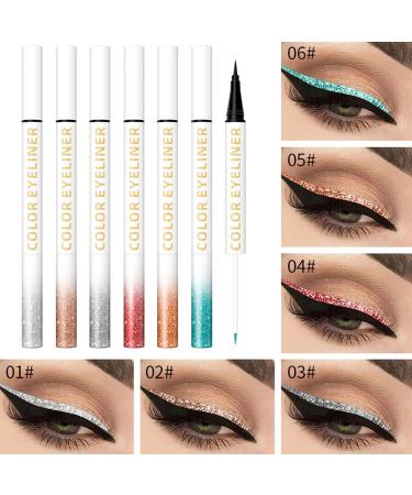Buy 2-in-1 Waterproof Black Liquid Eyeliner & Metallic Glitter Eyeshadow Pen - Durable & Luminous Makeup | International Shipping Available - Buy Online on GoSupps.com