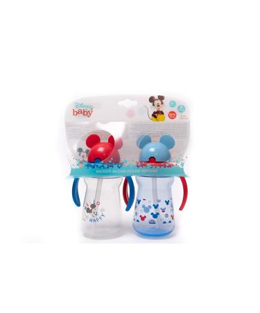 Cudlie Disney Mickey Mouse 7oz Baby Boy's Set of Two Straw Sipper Handles  Hello Happy