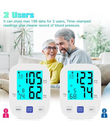Buy Panacare Upper Arm Blood Pressure Monitor U82V-White | 3.5 Large Display Backlight Arrhythmia Reminder 2 Users 198 Data Records | International Shipping Available - Buy Online on GoSupps.com