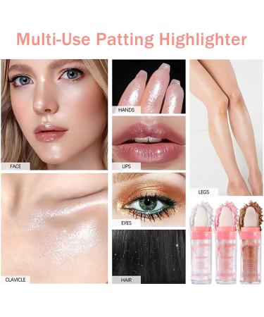 Polvo De Hadas Glitter Highlighter Stick - Long-Lasting Fairy Highlight Powder - Body and Face Glitter Makeup - White Moonbeam - Buy Online on GoSupps.com