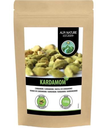 Whole Cardamom (100g) 100% Natural Cardamom Seeds Natural Cardamom Seeds Without Additives Vegan - Buy Online on GoSupps.com