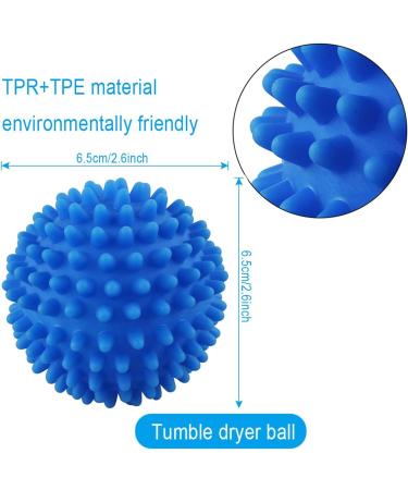 Tumble Dryer Balls 3 Pc Blue Laundry Balls - New Softer Material for Soft, Fluffy Clothes with Fewer Wrinkles and Less Static Cling - Buy Online on GoSupps.com
