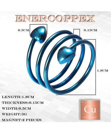 Magnetic field women's copper ring pure copper heart shaped women's ring Blue - Buy Online on GoSupps.com