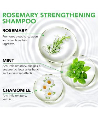 100% Pure Organic Rosemary Shampoo Set for Hair Regrowth - Hair Thinning & Loss Treatment with Growth Oil (10.56 fl.oz) - International Shipping Available - Buy Online on GoSupps.com