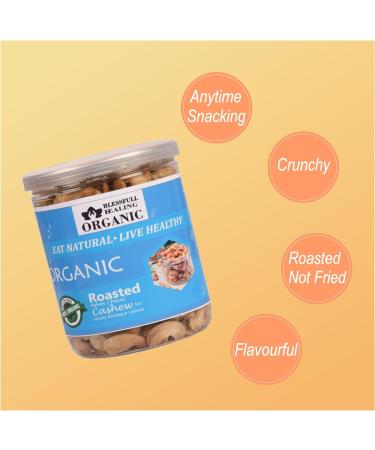 Blessfull Healing Organic Natural Vegan Smoky Barbeque Roasted Halves/Pieces Cashew Nuts Crunchy Kaju 300 Gram - Buy Online on GoSupps.com