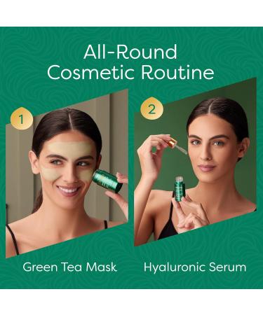 Aesta Green Tea Mask Stick & Hyaluronic Acid Serum | Anti-Aging Detoxifying Face Treatment | Gradual Blackhead Remover for Clear Skin - Buy Online on GoSupps.com
