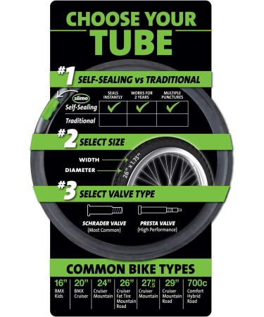 Slime 26in Schrader Bike Inner Tube with Puncture Sealant 2pk - Buy Online on GoSupps.com