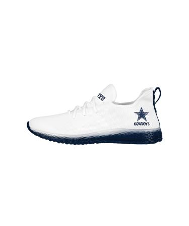 FOCO Dallas Cowboys NFL Mens Gradient Midsole White Sneakers