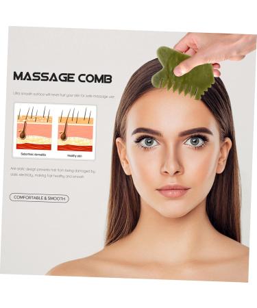 Frcolor Xiuyan-Jade Massage Tools Set - 4 Piece Gua Sha Combs & Plates for Back Body & Head Massage | International Shipping Available - Buy Online on GoSupps.com