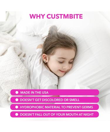 CustMbite Night Guard for Kids - Custom Fit Pink Mouth Guard 2 Pack for Teeth Grinding, Clenching, and Bruxism - Buy Online on GoSupps.com