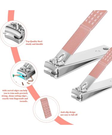 Manicure Set Glamour Gaze Manicure Pedicure Kit Nail Clippers 16 in 1 Professional Stainless Steel Cuticle trimmer Grooming Kit for Men Women with Storage Travel Case Pink - Buy Online on GoSupps.com