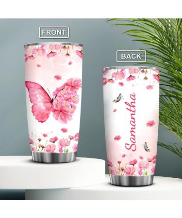 Personalized Butterfly Tumbler - Stainless Steel 20oz/30oz - Gift for Women, Girls, Friend - Custom Gift for Spirit Animal Lovers - Birthday/Christmas - Style 5 - Buy Online on GoSupps.com