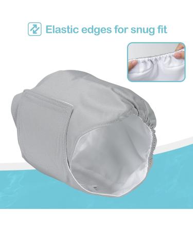 Avont Male Reusable Dog Diapers - 3 Pack Belly Band for Incontinence - Washable & Eco-Friendly - Black/Brown/Gray - Size L (44-54cm) - Buy Online on GoSupps.com