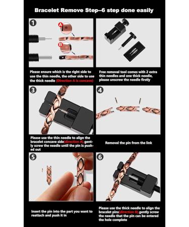Jecanori 3X Strength Copper Bracelets for Men - Magnetic 3800 Gauss Bracelets with Premium Fold-Over Clasp - Buy Online on GoSupps.com