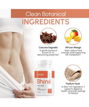 Bhrn Metabolism Booster Supplement for Appetite Control & Healthy Weight Management - Curb Cravings with Natural Appetite Suppressant Ingredients as African Mango & Psyllium Husk - Buy Online on GoSupps.com