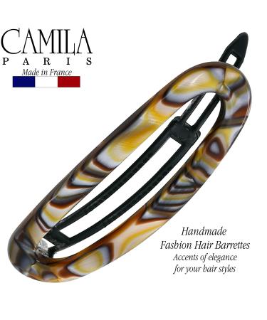 Camila Paris CP3365 French Handmade Hair Barrette Clip - Onyx | Metal-Free Closure, Strong Hold Grip | Stylish Hair Accessories for Women and Girls - Made in France - Buy Online on GoSupps.com