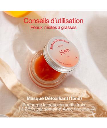 HOR E - Masque D toxifiant - Soins du Visage - Purifie & R quilibre - 100% Frais & d'Origine Naturelle - Vegan - Peaux Mixtes Grasses - 15 ml - Buy Online on GoSupps.com