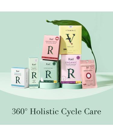 Rael Organic Cotton Cover Period Pads with Wings - Light Absorbency, 56 Count Petite Sanitary Napkins for Women - Unscented and Ultra Thin - Buy Online on GoSupps.com