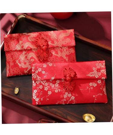 DIKACA 2pcs Fabric Red Envelope Bag Chinese Jewelry Pouch Festive Red Envelopes Zodiac Hong Bao Zodiac Red Chinese Red Pocket Money Chinese Money Envelope Red Gifts China New Year Brocade - Buy Online on GoSupps.com