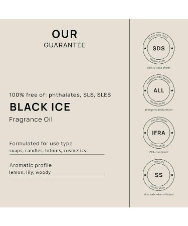 VINEVIDA 4oz Black Ice Fragrance Oil for Soap and Candle Making - Perfume Oils for Soy Candles, Linen Spray, Car Freshies, and More | 4 Fl Oz Pack of 1 - Buy Online on GoSupps.com