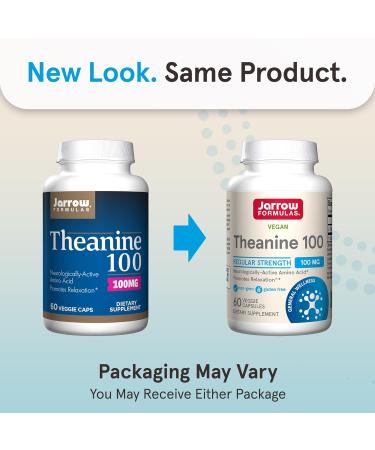 Jarrow Formulas Theanine 100 - 100 mg, 60 Veggie Caps | Calm & Focus Supplement - Buy Online on GoSupps.com
