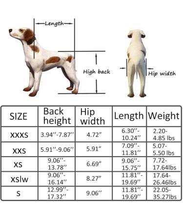 Wheelchair for Dogs Back Legs Adjustable Dog Wheelchair Handicapped Hind Legs Pet Rehabilitation Cart Portable Dog Mobility Wheelchair for Small Cats/Dogs (C : White S : 3XS) 3XS White - Buy Online on GoSupps.com