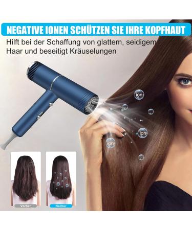 Hair Dryer Professional Fast Drying Negative Ionic Blow Dryer Electric Hair Dryer High-Power Electric for HomeTravel and Gift (Blue) - Buy Online on GoSupps.com