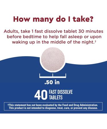 Nature Made Wellblends Back To Sleep Lower Dose Melatonin 1 mg L theanine 100 mg and GABA 100mg Sleep Supplement 40 Fast Dissolve Tablets 40 Count (Pack of 1) - Buy Online on GoSupps.com