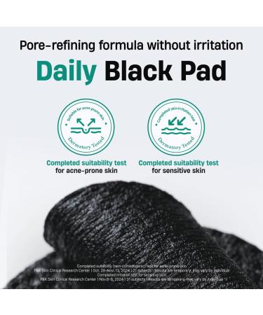 DERMATORY Salicinic Pore Clear Black Pad for Pore Refining with BHA Salicylic Acid Infused with 5% Charcoal (in fabric only) Facial Exfoliant for Blackheads Dual-Textured Korean Skin Care - Buy Online on GoSupps.com