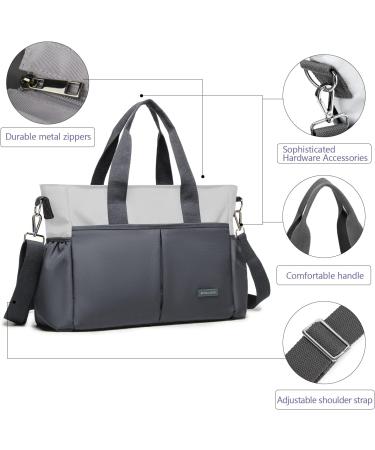ROYAL FAIR Grey Nappy Changing Bag for Mom and Dad | Portable Diaper Bag with Pram Clips | Maternity Travel Tote Bag - 40x28x12.8 CM - Buy Online on GoSupps.com