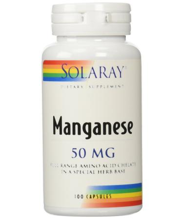 Solaray Manganese Supplement 50 mg 100 Count - Buy Online on GoSupps.com