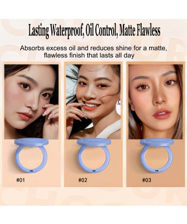 Oil Control Waterproof Pressed Powder - Matte Long Lasting Finish (Natural Beige) - Buy Online on GoSupps.com